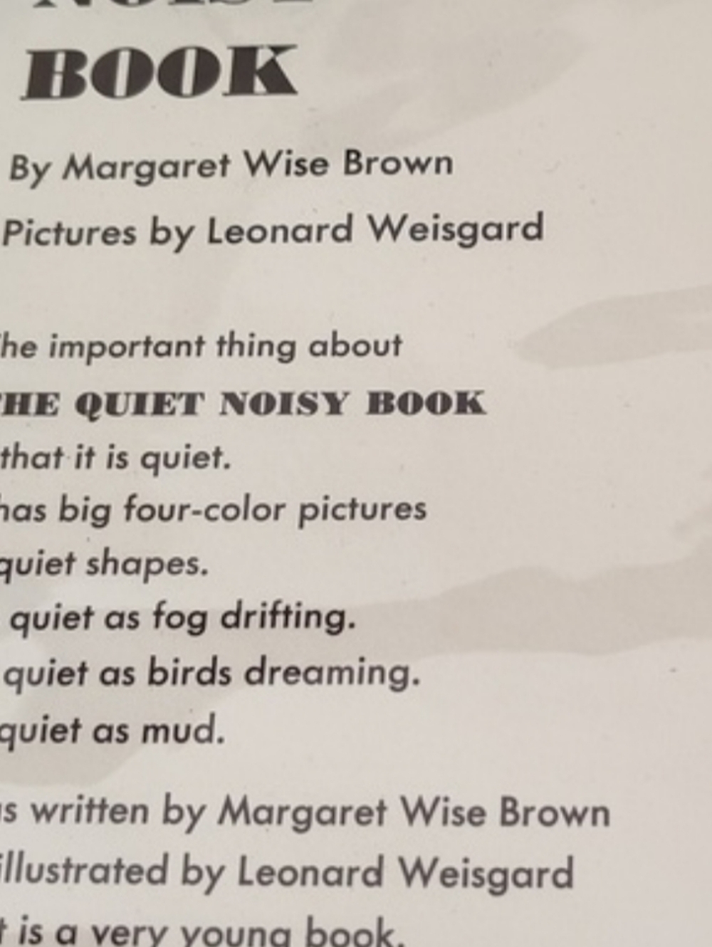The QUIET NOISY BOOK 1950 First Edition Dust Jacket MARGARET WISE BROWN - Picture 7 of 9